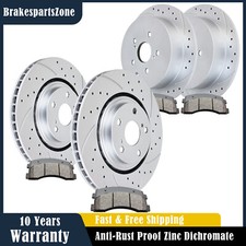 Fit for Toyota Sienna 2011-2017 328mm Front 309mm Rear Brake Rotors Pads Kit