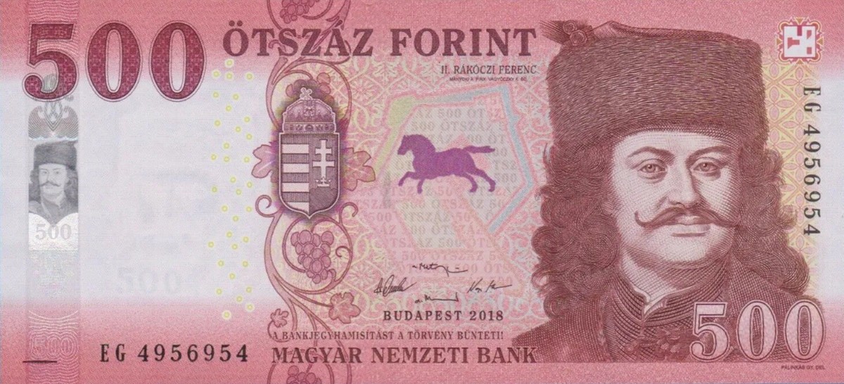 Banknotes 500 Otszaz Forint In Pounds 500 Hungarian Forints