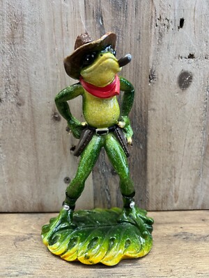 Frog Cowboy Resin Statue 7