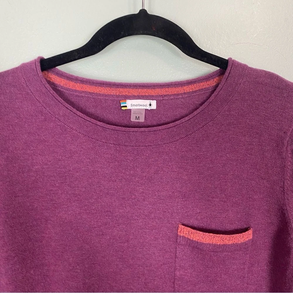 smartwool shadow pine pocket wool blend crewneck sweater