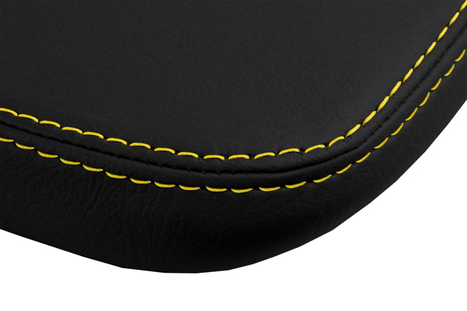 Se adapta a Chrysler 200 2011-2014 PVC cuero consola tapa reposabrazos cubierta puntada amarilla Foto 3 de 4