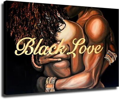 African American Black Love African King and Queen Couple Painting Posters