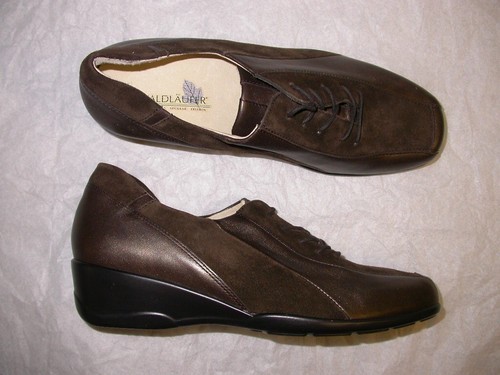 Waldlaufer Hilda Brown Suede Laced Shoe 7 - Picture 2 of 2