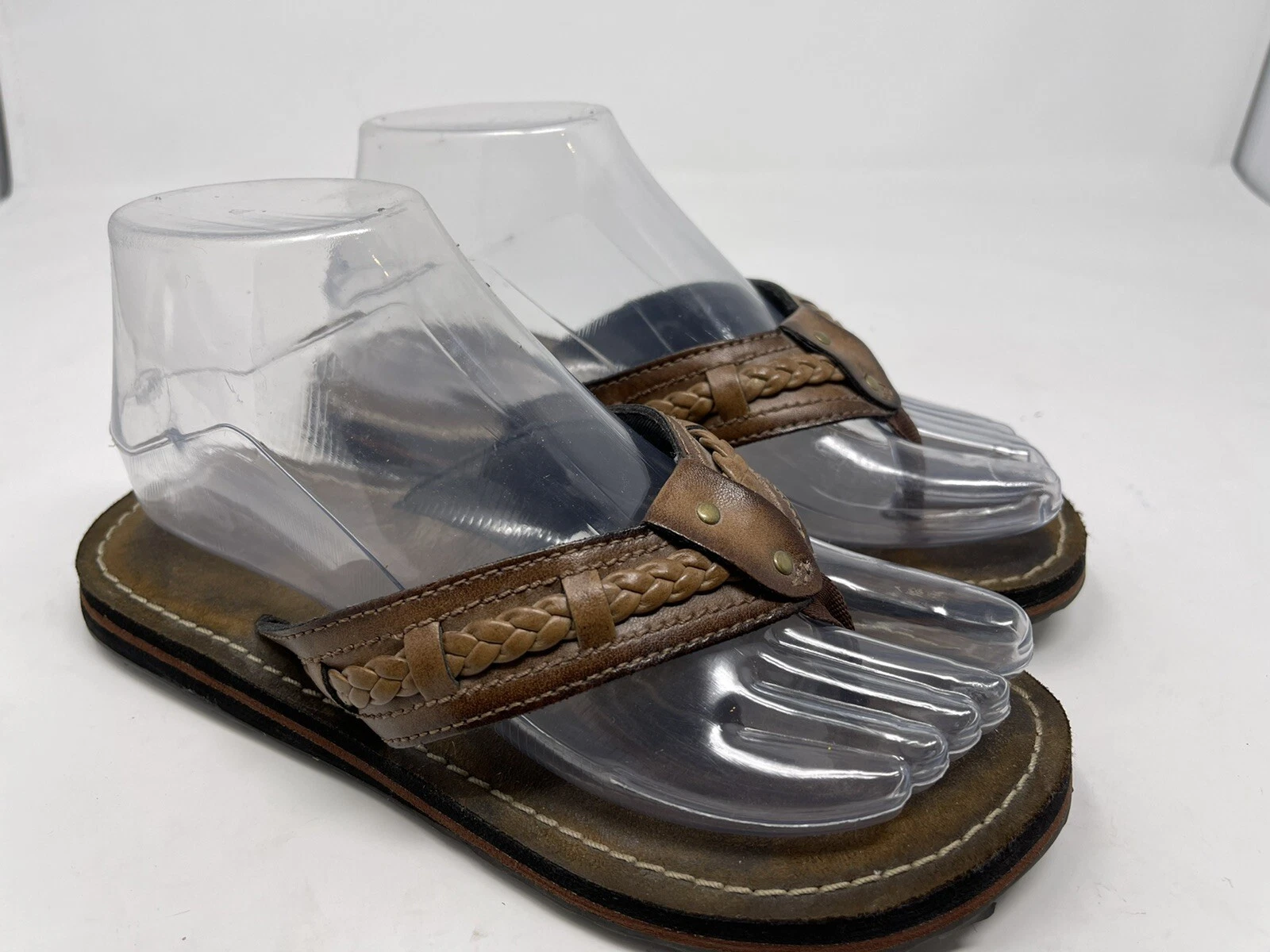 Clarks Collection Fenner Nerice Cinturino Intrecciato Infradito Miele Marrone Donna 6 M