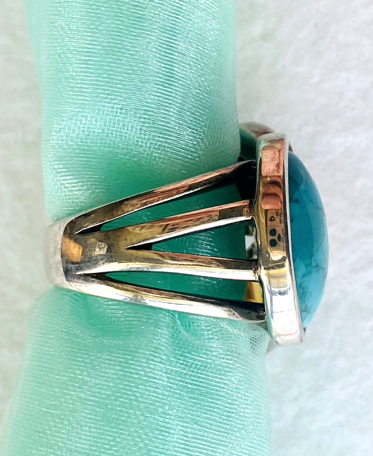 Barre Sterling Silver Statement Ring Turquoise Ci… - image 6