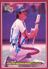 1984 Donruss Action All-Stars Jumbo Signed Card 3x5 KEITH HERNANDEZ NY Mets