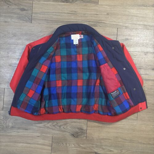 Vintage 1980 COUNTRY SOPHISTICATES Pendleton Women Medium Red Plaid Thermal Line - Picture 4 of 7