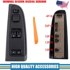 For GMC Sierra Chevy Silverado 1500 Door Window Switch Panel Control with Bezel