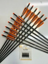 Ten Point 20" Half Moon Decimator Crossbow Bolts by Victory 1 DOZ w/ Free Points