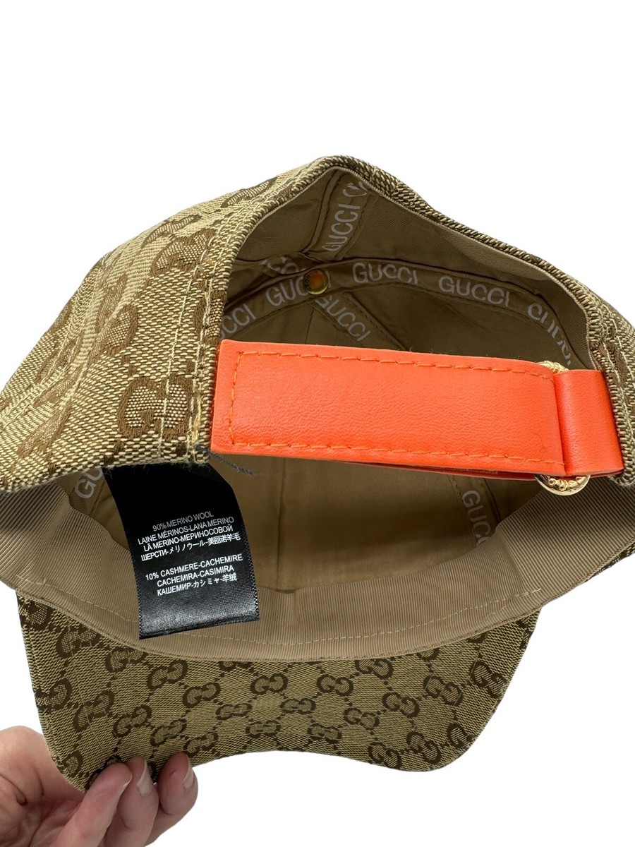 The North Face Gucci GG All Over Logo Baseball Cap Hat Khaki The North Face Gucci GG All Over Logo Baseball Cap Hat Khaki