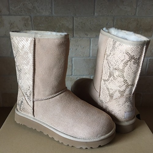 UGG Classic Short Metallic Snake Sand 