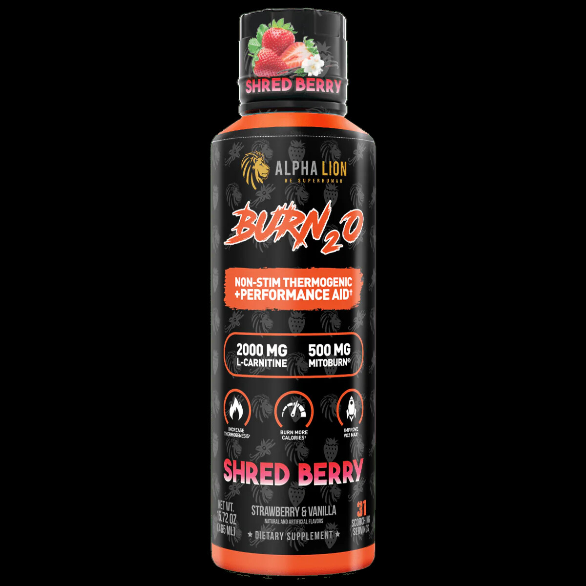 l carnitine burn 2.0 TURN UP THE HEAT WITHOUT THE JITTERS , Meet Alpha Lion , A non-stim thermogenic that helps you burn more calories, boost performance, and stay locked inno caffeine, no crash., 2000mg lasting a month and a half with regular use Siren Labs L-Carnitine Elite Burn