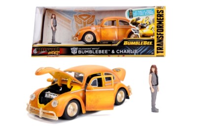 Jada Toys 253115000 Transformers VW Beetle (Käfer) mit Figur 1:24 Modellauto