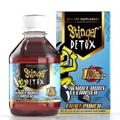Stinger Detox Whole Body Cleanser 1 Hour Extra Strength Drink – Fruit Punch – 8