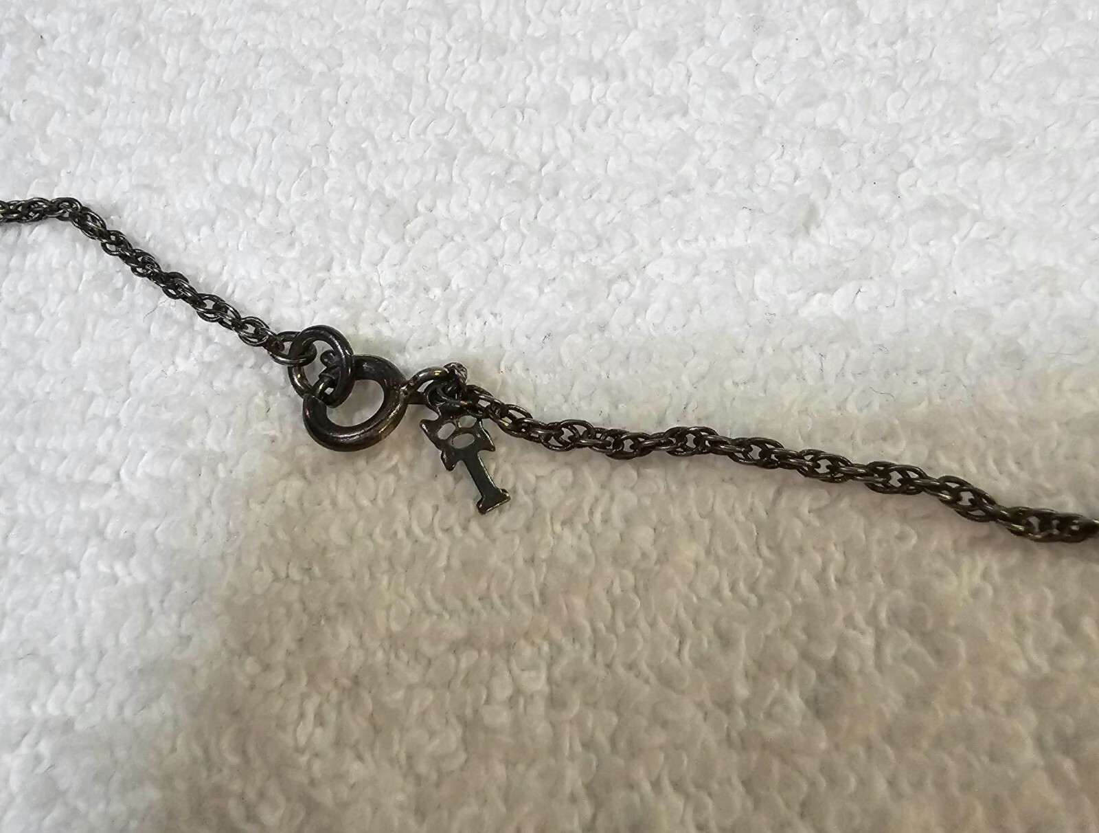 Signed trifari Silvertone solid apple pendant w/ … - image 5