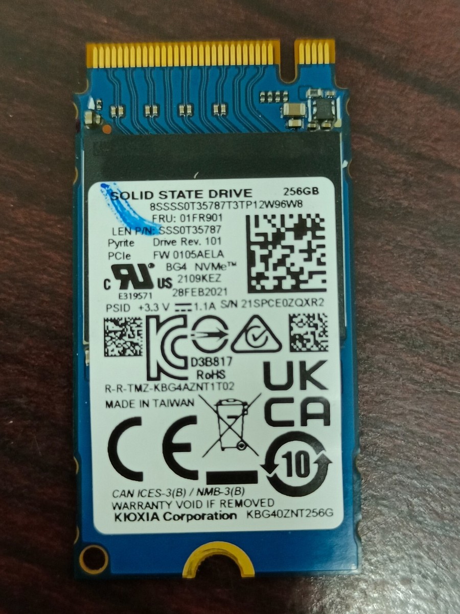 KIOXIA 256GB NVME M.2 SSD M Key 2242 KBG40ZNT256G | eBay