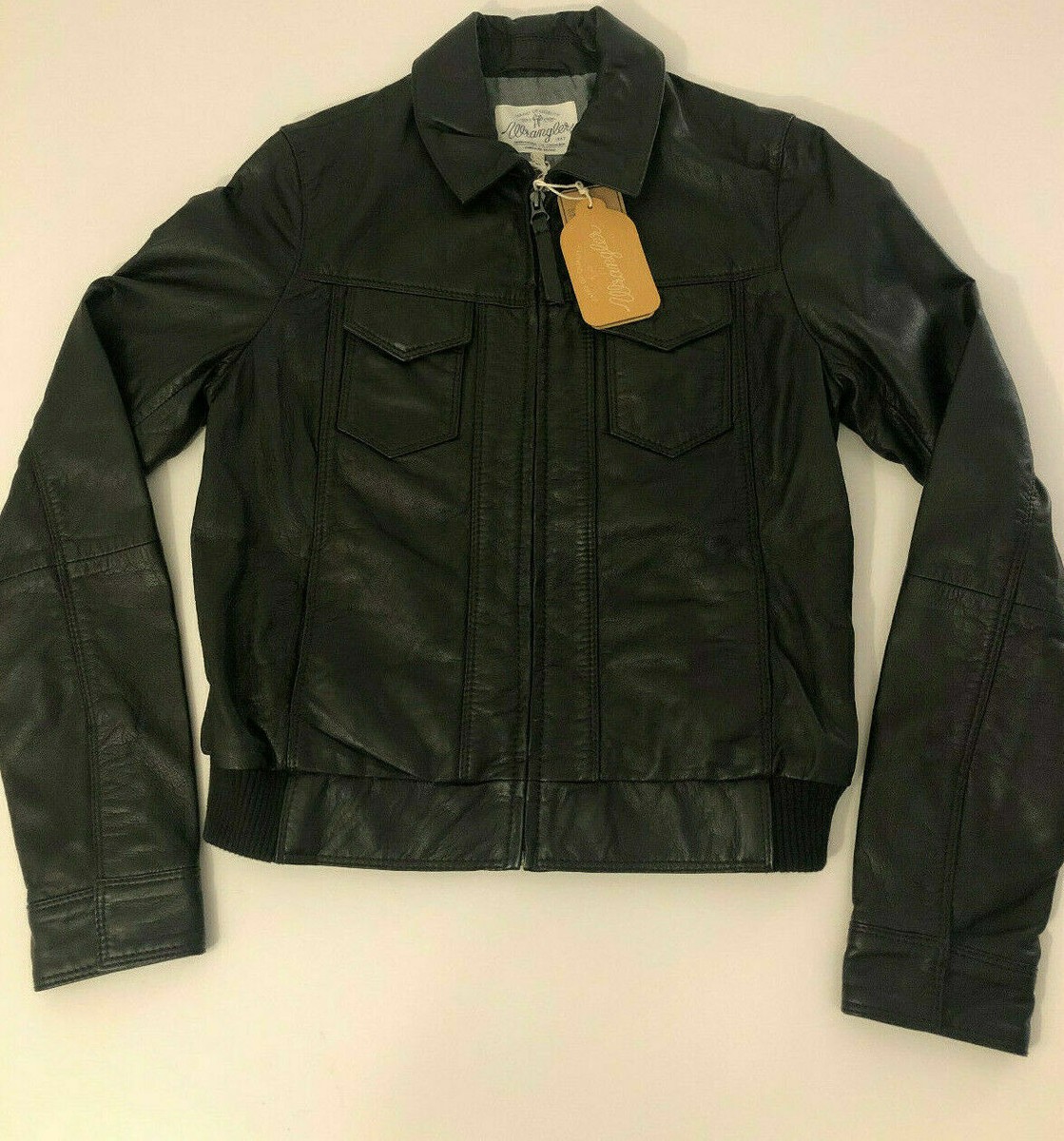 Wrangler Lederjacke Leather Jacket *W4060ZA9C* After Dark