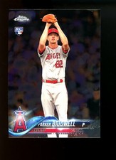 2018 Topps Chrome #77 Parker Bridwell Los Angeles Angels RC Rookie Card Qty