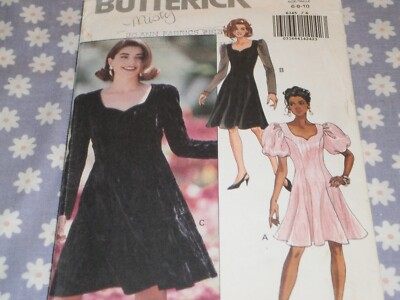 BUTTERICK 6345 MISSES /PETITE EVENING COCKTAIL DRESS  PATTERN-UNCUT-SIZES-6-8-10 | eBay
