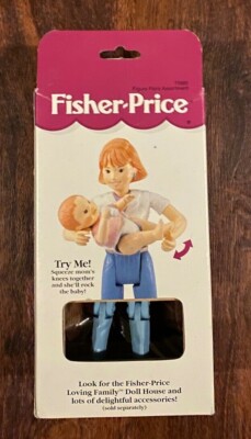 Fisher Loving Family Mom & Baby Action Figure Pair 1999 71889 for