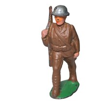 M99 Manoil Toy Soldier Marching with Gun Antique Vintage Dimestore Military Army