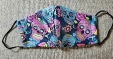 Pink And Green Sugar Skull Mask