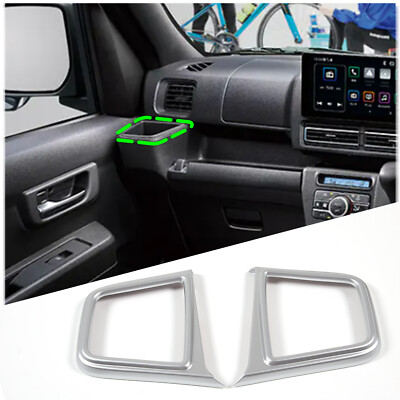 Silver Center Console Water Cup Sides Frame Cover For Daihatsu Atrai 2022