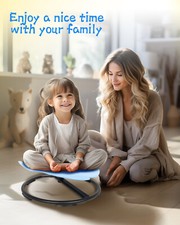 Light Blue Seat and Spin Chair Kids Sensory Products Wobble Chair for Toddlers