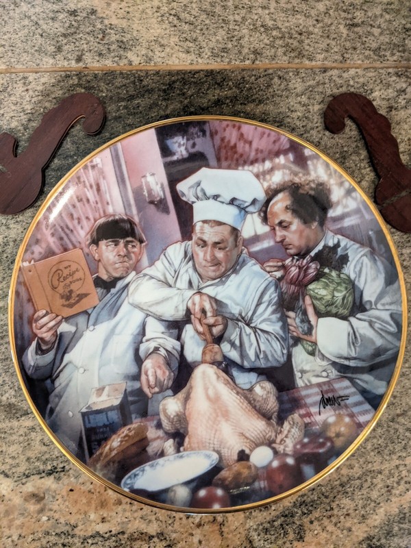 The Three Stooges, The Cooking Lesson, Limited Edition Plate No. LB1910 ~ 8”