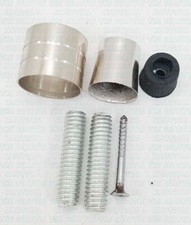 Chrome Finish Pipe Spare Rubber Tip, Stud for Wooden Walking Stick Cane Nautical