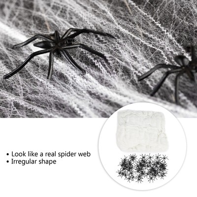 240g Halloween Stretch Spider Webs Indoor Outdoor Spooky Spider Cobwebs Mit
