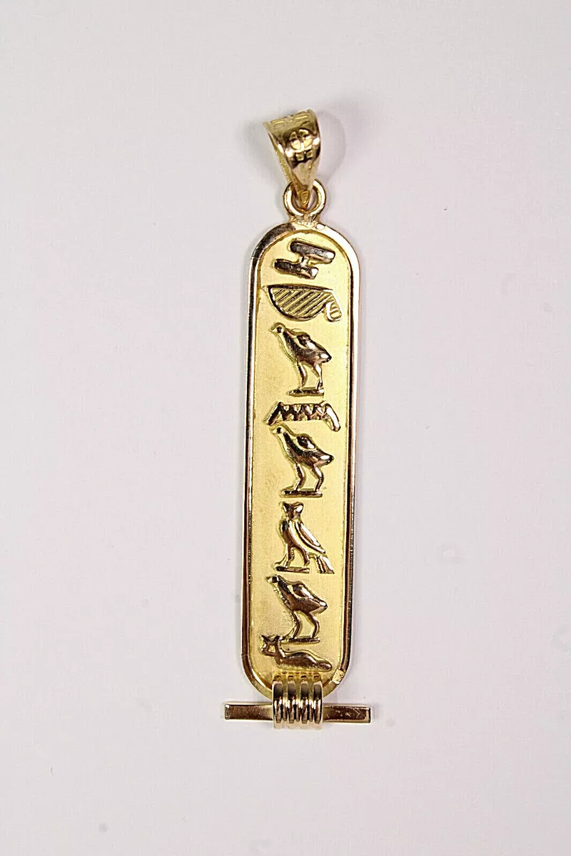 Pendant Necklace,Ancient Egyptian King Hieroglyphics Background,Tower  Shape,Unisex | Amazon.com