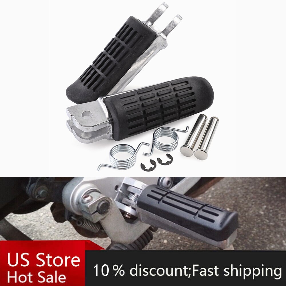 Rider Front Foot Peg Adapters For Honda CBR900, CBR1000F, CBR250R, CB750, CB1000 – Black Aluminum