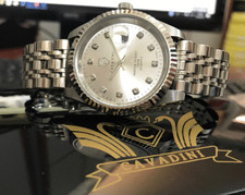 LEONARDO Herrenuhr Cavadini Edelstahl Zifferblatt silber Zirkonia Lupe CV-332J