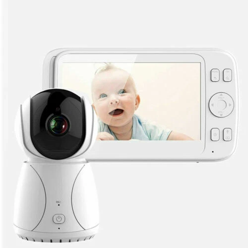 5 inch 2.4G Wireless Baby Monitor + Camera and Night Vision Temperature Alarm EM