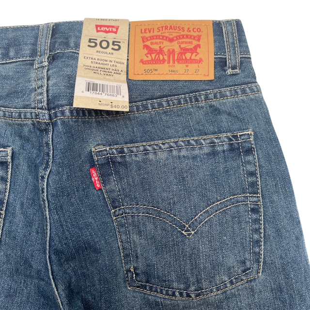 Levi's 505 Jeans Regular Fit Blue Denim 