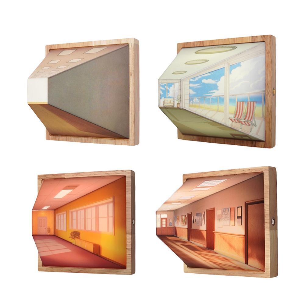 3D Visual Effect LED Night Light, Wall Mounted Design Night Light Home Deco GXA