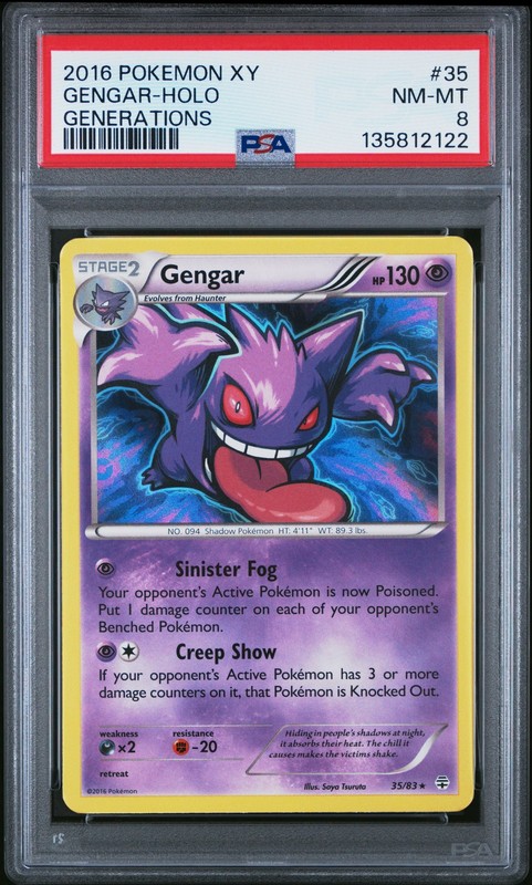 Gengar Holo 35/83 Generations Pokemon PSA 8