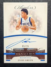 Josh Green 2020-21 Panini Flawless Signatures Auto 05/25 Dallas Mavericks