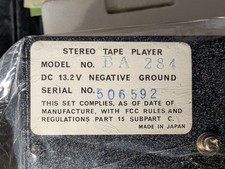 Belair Automotive 8-track Car Stereo Tape Player With Am-fm Radio In Box Vintage