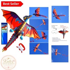 Upgrade 63-Inch Dragon Kite - Stereoscopic Design for Easy Flying Fun