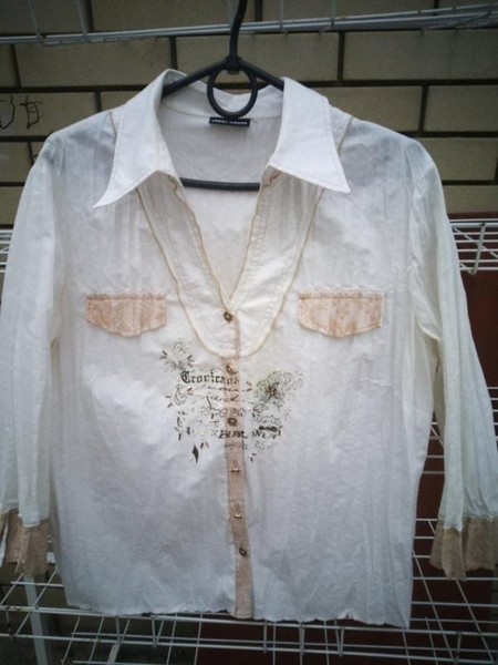 Women Gerry Weber Shirt White Cotton 40