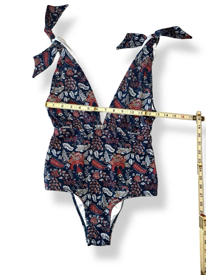 全新无标签 VERDELIMON Brigitte 单件泳装肩领带结 M 码 — 第 4/4 张图片