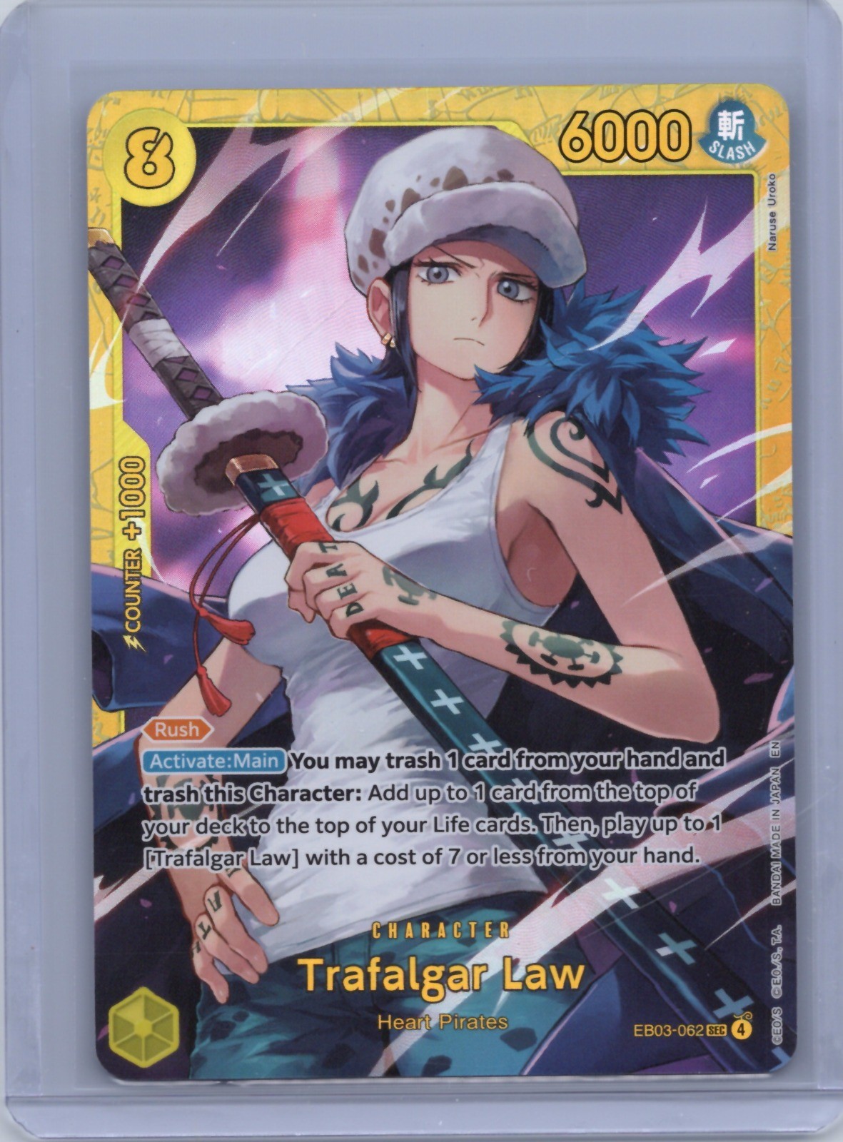 Trafalgar Law Foil SEC Extra Booster: One Piece Heroines Edition EB03-062 NM