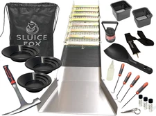 Complete Gold Mining Kit; Folding 50 Inch Gold Sluice Box; Gold Prospecting Equi