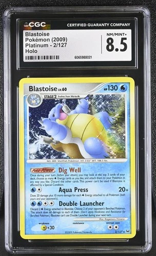 CGC 8.5 Blastoise 2/127 Holo Platinum Pokémon Card