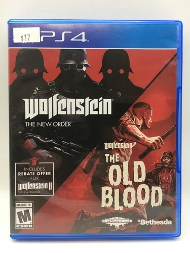 PS4 Playstation 2014 - Wolfenstein: New Order & Old Blood w/ Box (Works)