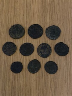 10 X Monedas romanas de bronce sin investigar (17) (49217)