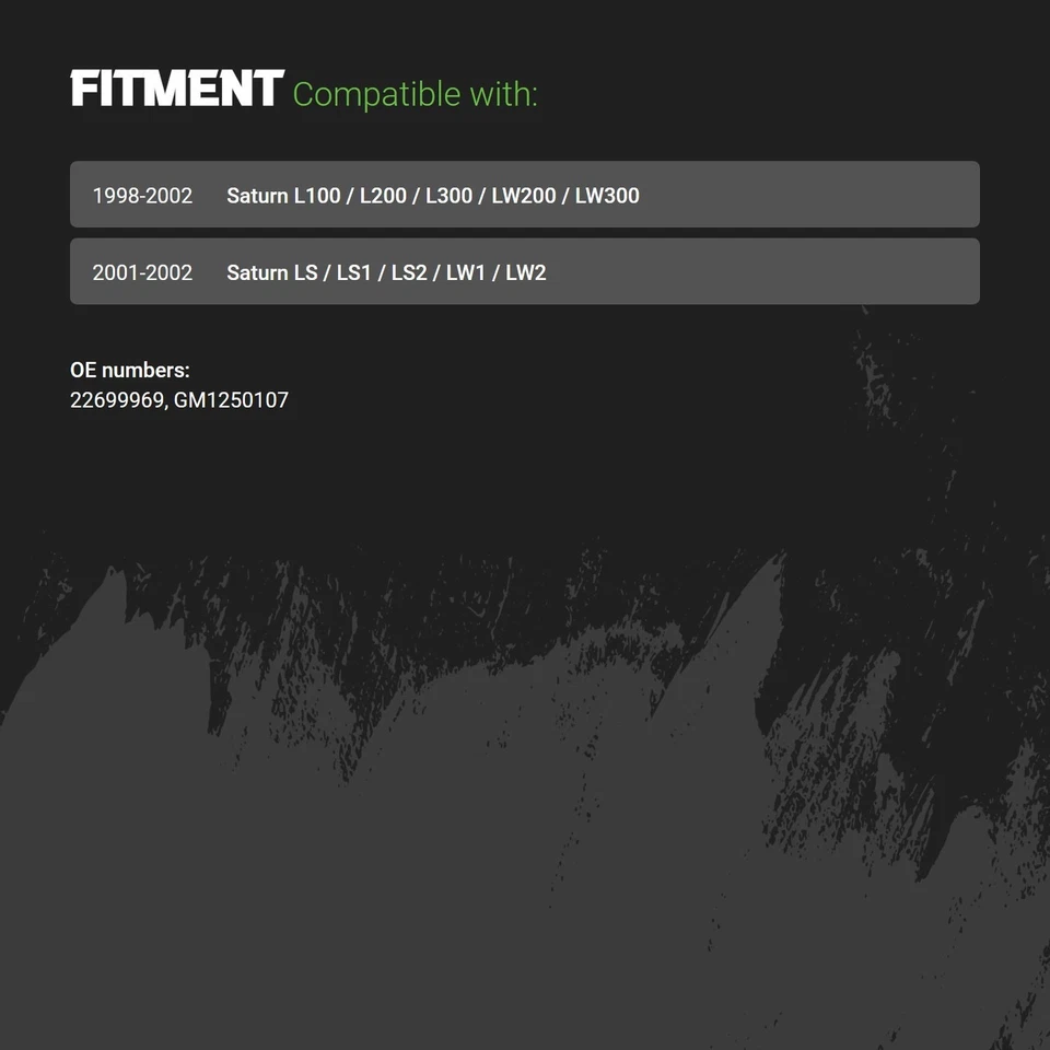 Fender Liner For Saturn LW300 01-02 Replacement Front Driver Side Standard Line - Изображение 2 из 2