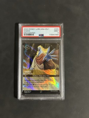 PSA 9 Disney Lorcana The First Chapter Hades King Of Olympus Enchanted #205/204